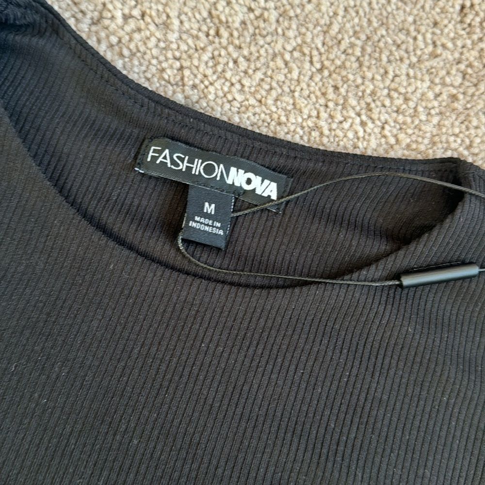 Ribbed crew neck top - Picture 2 of 5